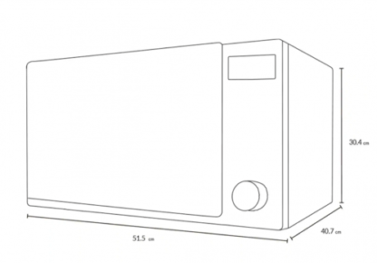 Microondas Winia KOR-61DS medidas